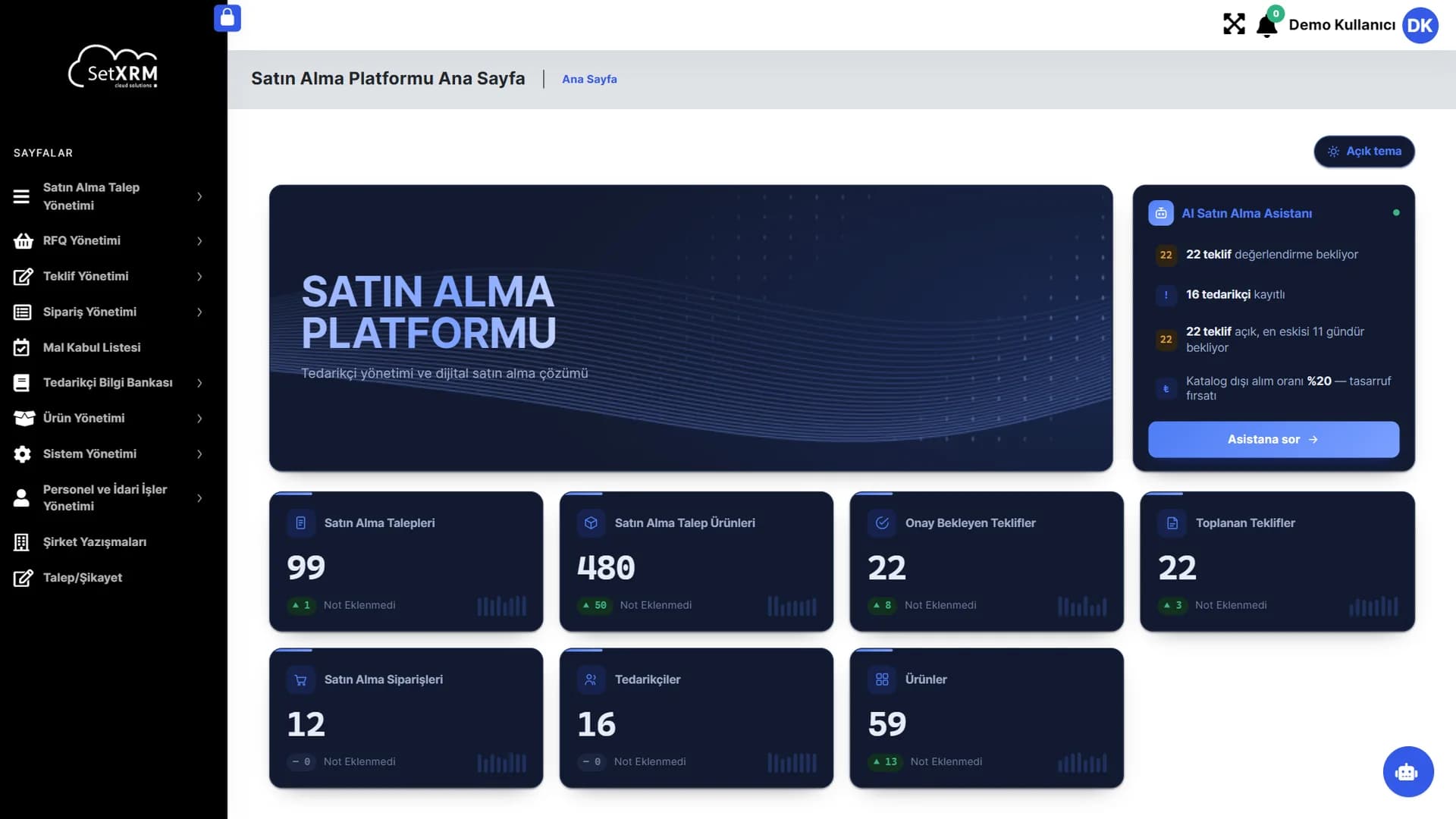 Göz yormayan koyu tema