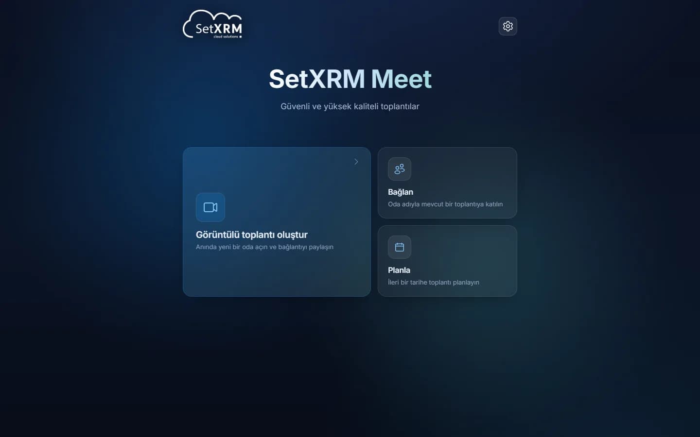 Create, join or schedule a meeting