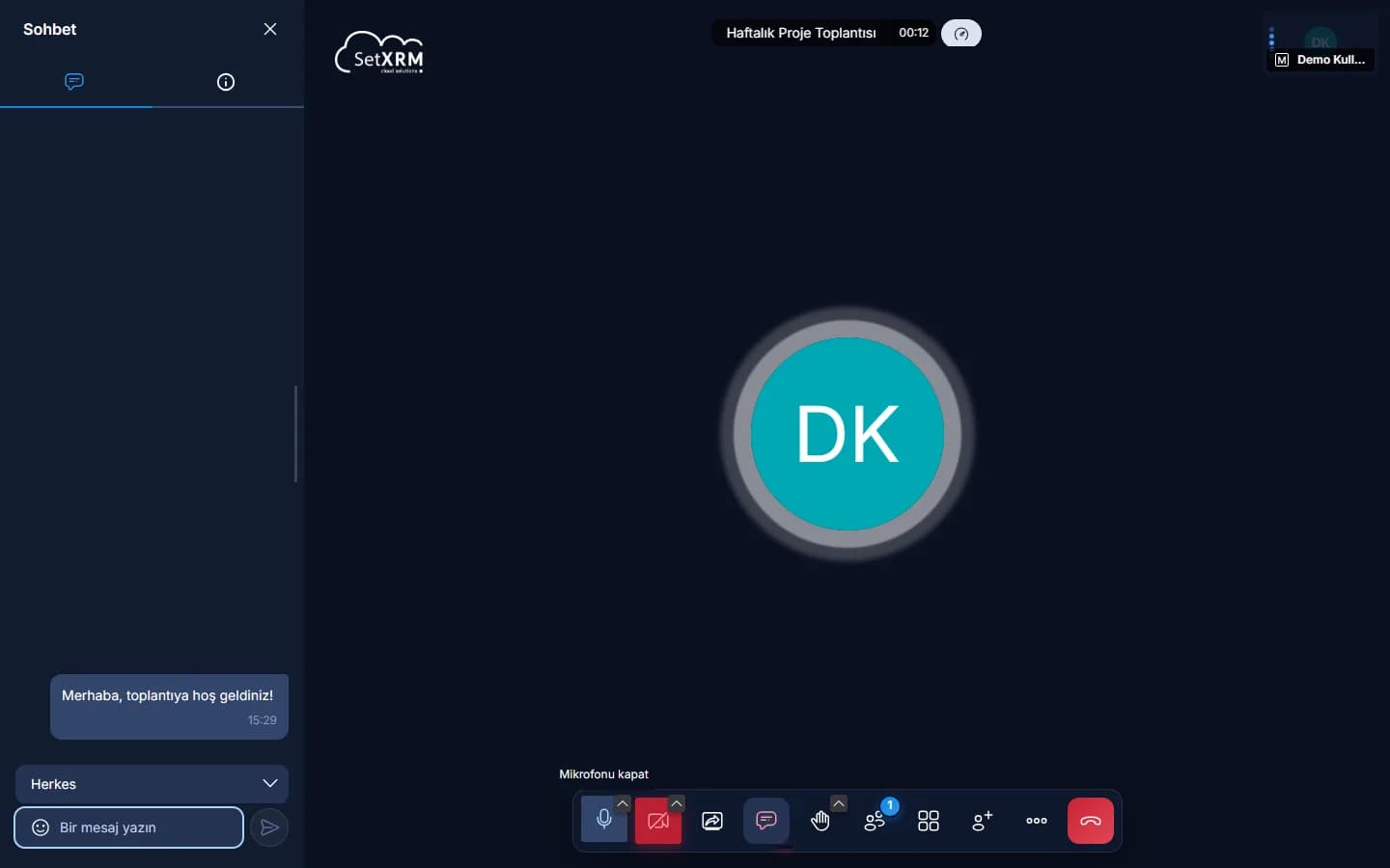 SetXRM Meet – Chat